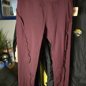 Free People Movement Burgundy Leggings